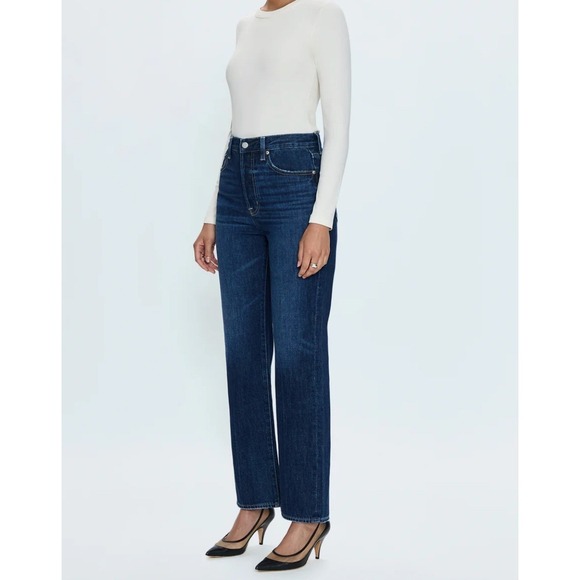 PISTOLA Cassie High Rise Straight Jeans Dark Wash Denim Wide Leg  Size 26 NWT - Picture 6 of 8